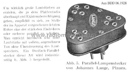 Parallel-Lampenstecker ; Lange GmbH, Johannes (ID = 776243) mod-past25