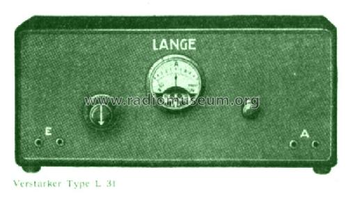 Verstärker L31; Lange GmbH, Johannes (ID = 1518978) Ampl/Mixer