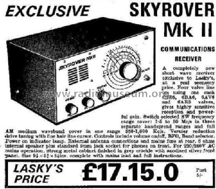 Skyrover Mark II ; Lasky's Radio; (ID = 1826053) Amateur-R