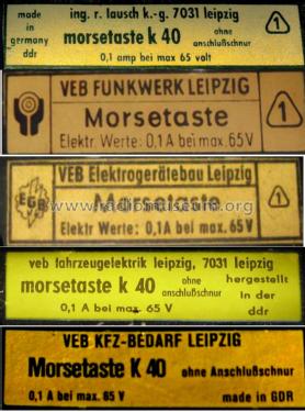 Morsetaste K40; Lausch, Rudolf, KG; (ID = 2905178) Morse+TTY
