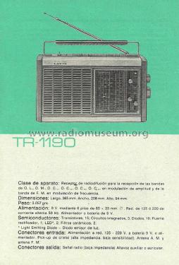 AM/FM 7 Band TR-1190; Lavis S.A., Labelson (ID = 3041543) Radio