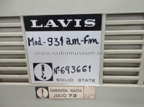 T-931; Lavis S.A., Labelson (ID = 1698395) Radio