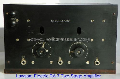 Two-Stage Audio Amplifier Type RA-7; Lawsam Electric (ID = 1487982) Ampl/Mixer
