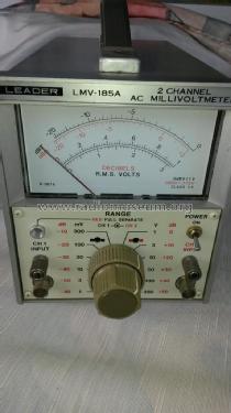 2 Channel AC Millivoltmeter LMV-185A; Leader Electronic (ID = 2906860) Equipment