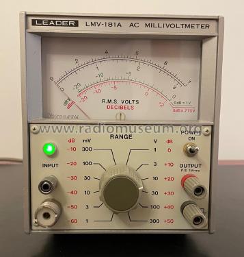 AC-Millivoltmeter LMV-181A; Leader Electronics (ID = 3040758) Equipment