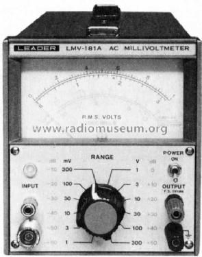 AC-Millivoltmeter LVM-181A; Leader Electronics (ID = 390974) Equipment