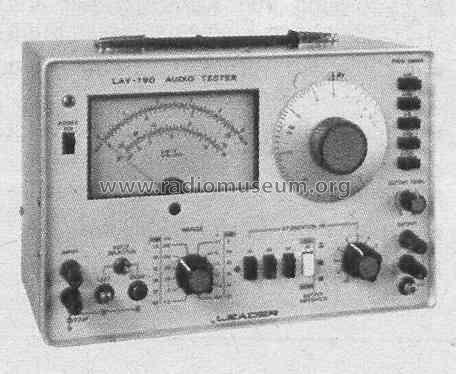 Audio Tester LAV-190; Leader Electronics (ID = 431493) Equipment