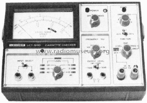 Cassette Checker LCT-193D Equipment Leader Electronics | Radiomuseum