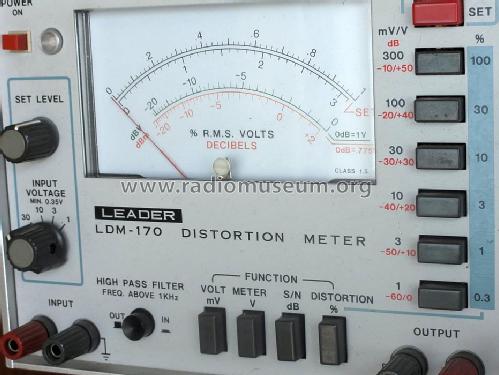 Distortion Meter LDM-170 Equipment Leader Electronics | Radiomuseum