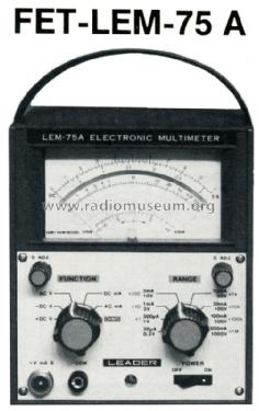 Electronic Multimeter LEM-75A; Leader Electronics (ID = 1326535) Equipment