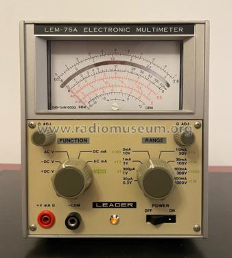 Electronic Multimeter LEM-75A; Leader Electronics (ID = 3040770) Ausrüstung