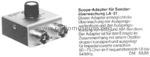 HAM Scope Adaptor LA-31; Leader Electronics (ID = 238839) Amateur-D