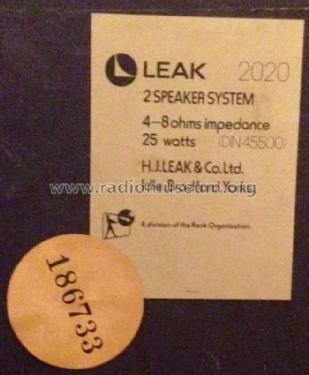 2020; Leak, H.J.; London (ID = 2083657) Speaker-P