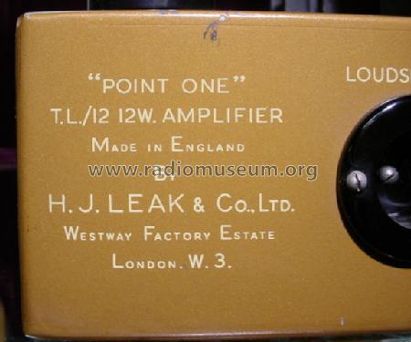 Point One TL/12; Leak, H.J.; London (ID = 1359796) Ampl/Mixer