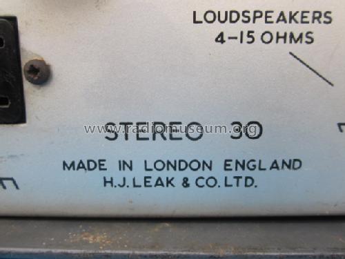 Stereo 30; Leak, H.J.; London (ID = 1664663) Ampl/Mixer
