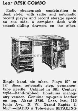 Desk Combo ; Lear Inc.; Grand (ID = 1175141) Radio