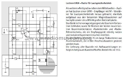 Lectron UKW-Radio 1112; Lectron GmbH; (ID = 1038267) teaching