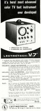 Vectorscope Color Bar Generator V-7; Lectrotech Inc.; (ID = 1734435) Equipment