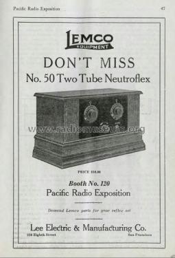 50 Neutroflex; Lee Electric & Mfg. (ID = 2600842) Radio