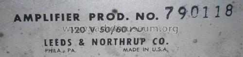 Amplifier 101133; Leeds & Northrup; (ID = 1683049) Equipment