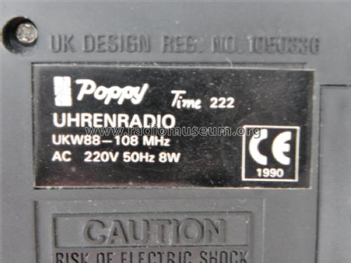 UKW Clock Radio Poppy Time 222; Lehnert GmbH, Poppy; (ID = 2776536) Radio