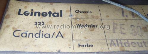 Candia A Stereo Ch= Spezial I, Loewe 53273-Z; Leinetal GmbH & Co. (ID = 1294045) Radio