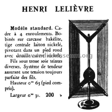 Antenne Cadre type standard; Lelièvre et Cie, (ID = 1917707) Antenna