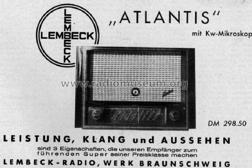 Atlantis LS660W; Lembeck & Co.Lembeck (ID = 1351935) Radio