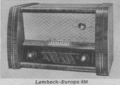 Europa 52 830W; Lembeck & Co.Lembeck (ID = 191312) Radio