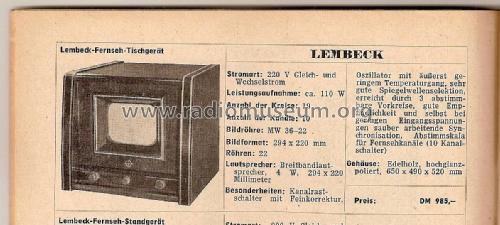 LFS1730; Lembeck & Co.Lembeck (ID = 1772729) Television