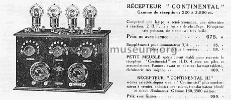 Continental III ; Lemouzy; Paris (ID = 721906) Radio