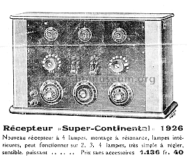 Super Continental ; Lemouzy; Paris (ID = 57899) Radio