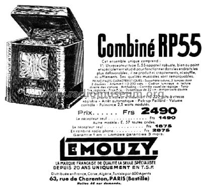 Combiné RP55 Ch= E55; Lemouzy; Paris (ID = 2507678) Radio