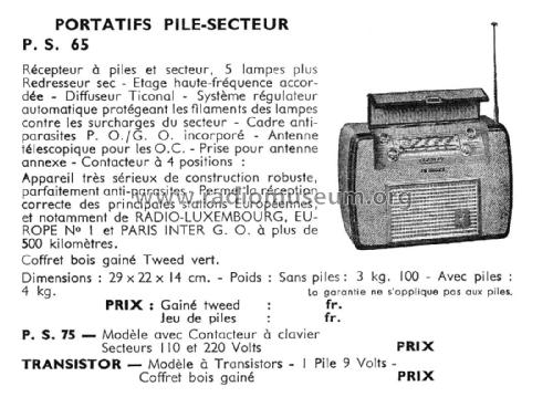 PS65; Lemouzy; Paris (ID = 1958344) Radio