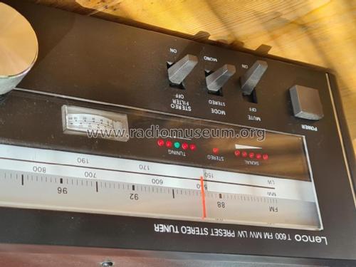 LW-MW-FM Preset Stereo Tuner T-600; Lenco; Burgdorf (ID = 2957574) Radio