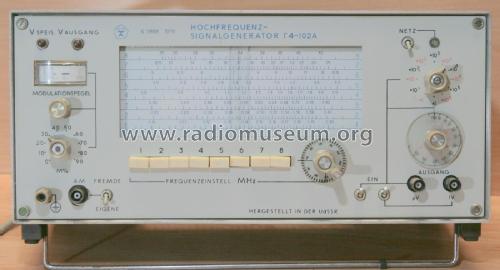 HF Signal Generator - Генератор сигналов высокочастотный G4-102A {Г4-102А}; Lenin Radio Works, (ID = 2222088) Equipment