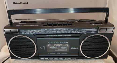 AM/FM Stereo Cassette Recorder CT-729; Lenoxx Electronics (ID = 2820298) Radio