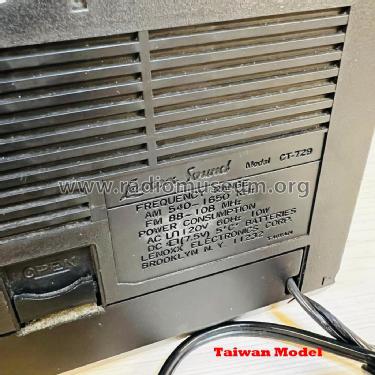 AM/FM Stereo Cassette Recorder CT-729; Lenoxx Electronics (ID = 2820301) Radio