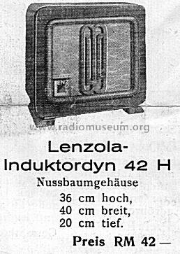 Induktordyn 42H; Lenzola, Lenzen & Co (ID = 3055280) Speaker-P