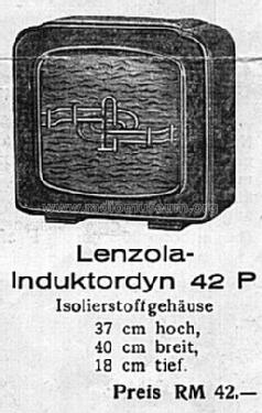 Induktordyn 42P; Lenzola, Lenzen & Co (ID = 3055282) Speaker-P