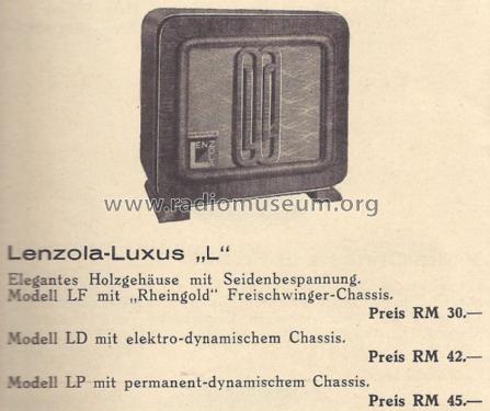 Luxus 'L' LP; Lenzola, Lenzen & Co (ID = 1342458) Speaker-P