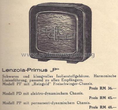 Primus P; Lenzola, Lenzen & Co (ID = 1342101) Altavoz-Au