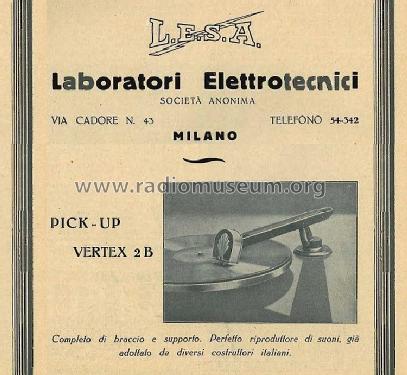 Diaframma Elettromagnetico Vertex 2 B; LESA ; Milano (ID = 2886571) Microphone/PU