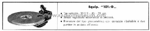 Equipaggio fonografico 101/D; LESA ; Milano (ID = 2663950) R-Player