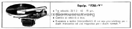 Equipaggio fonografico F3U/V; LESA ; Milano (ID = 2663955) R-Player