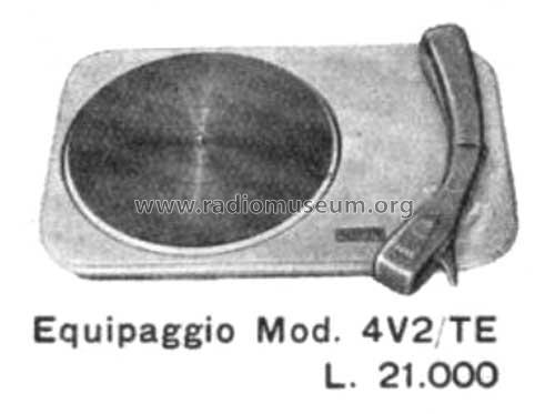 Equipaggio fonografico 4V2/TE; LESA ; Milano (ID = 2664040) R-Player