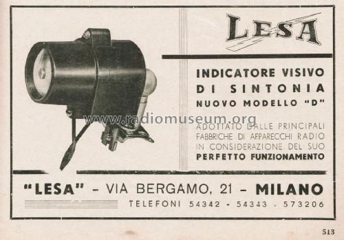 Indicatore Visivo di Sintonia D; LESA ; Milano (ID = 2660257) Radio part