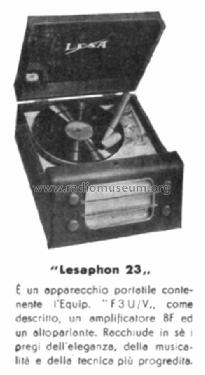 Lesaphon 23 Ch= F3U/V; LESA ; Milano (ID = 2664106) Enrég.-R