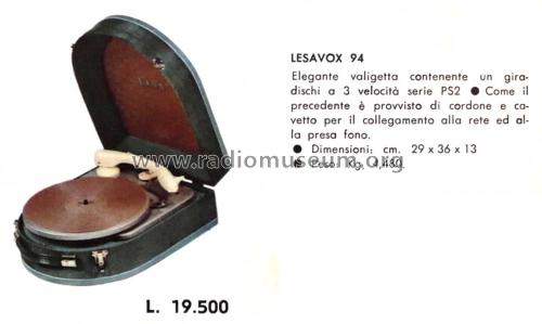 Lesavox 94 Ch= PS2; LESA ; Milano (ID = 2664035) R-Player