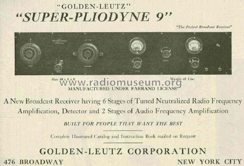 Super Pliodyne 9; Leutz, C.R., Inc. (ID = 448553) Radio